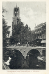 1645 Gezicht op de Oudegracht Tolsteegzijde te Utrecht met op de voorgrond de Gaardbrug; op de achtergrond de Domtoren.